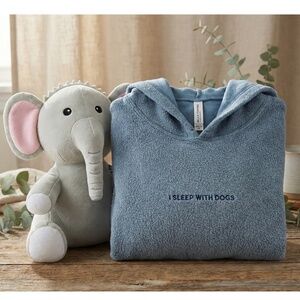 Bella + Canvas I Sleep With Dogs Hoodie Fleece Grey 2XL